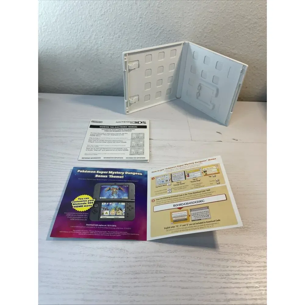 Nintendo 3DS 2 Game Case Lot Pokemon Super Mystery Dungeon Mario Kart 7 NO GAME